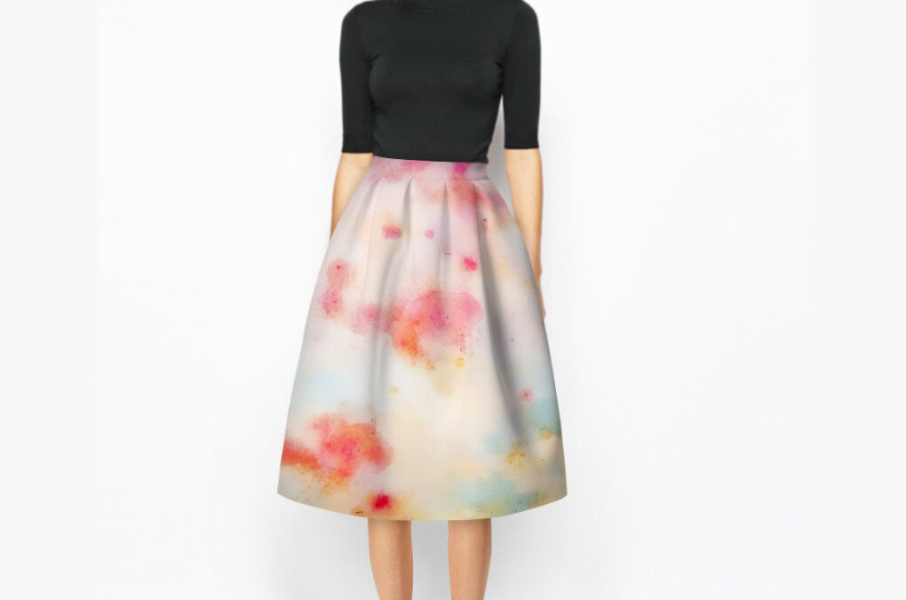 watercolor skirt