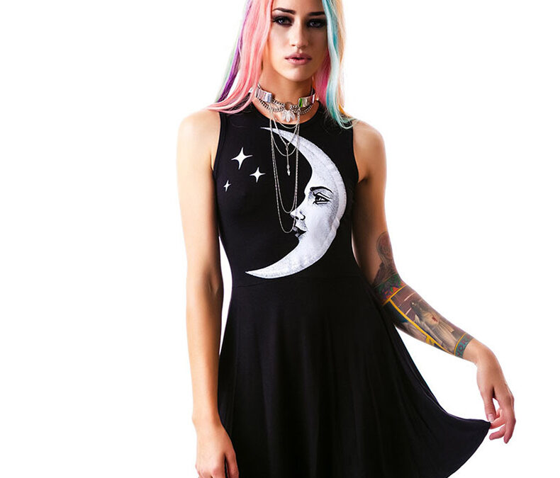 Pastel Goth Moon Dress