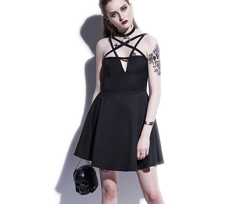 Pentagram Goth Mini Dress