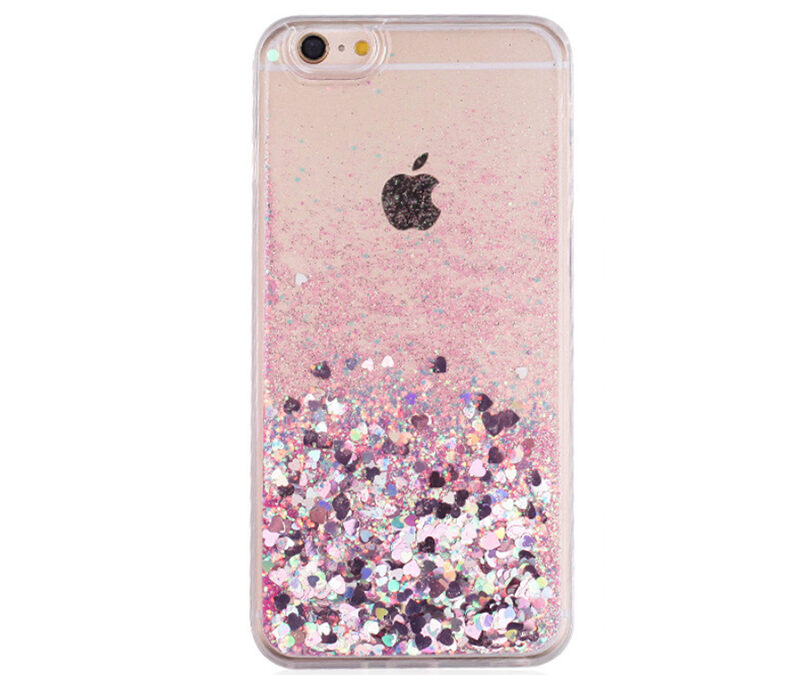 Pink Heart Glitter iPhone Case 7