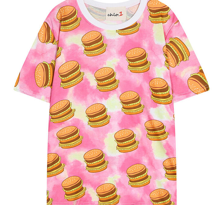 Burger Shirt Color Splash