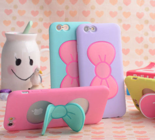 Iphone 6 Case and Stand, Cute Bowknot Cover - SugarSweet.me