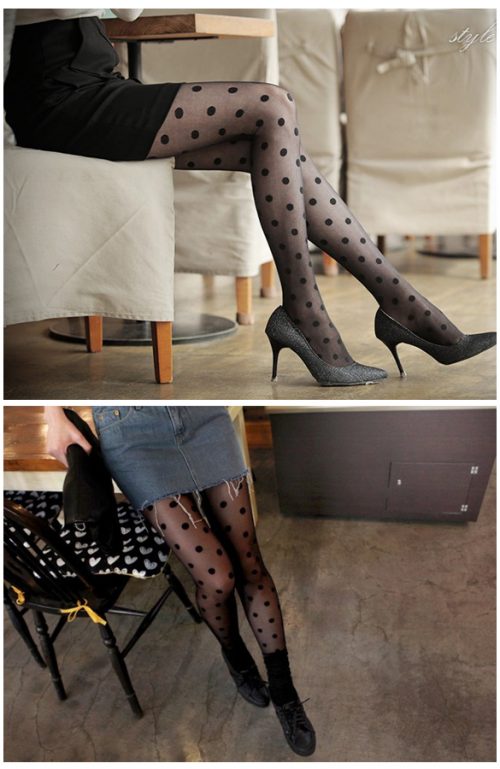 Dotted Stockings Pantyhose Tights