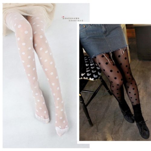 dotted stockings pantyhose tights
