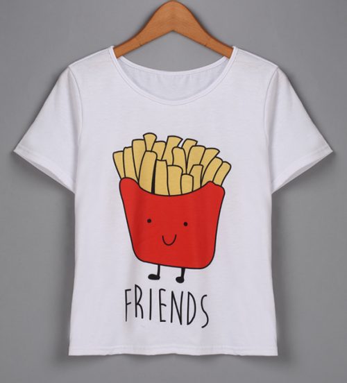 Best friends French Fries and Burger T-shirt