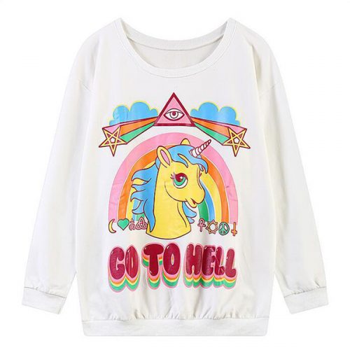 Unicorn Sweater Go To Hell