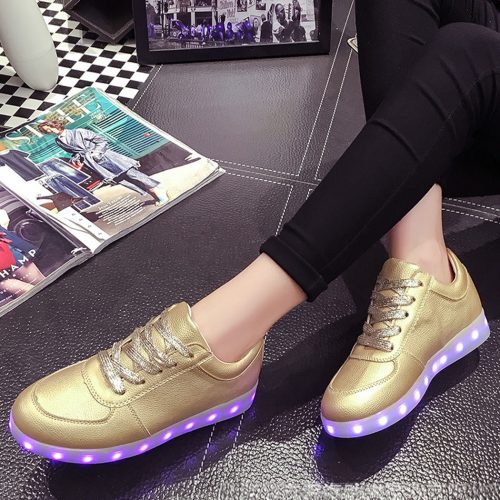 LED Light Sneakers Gold