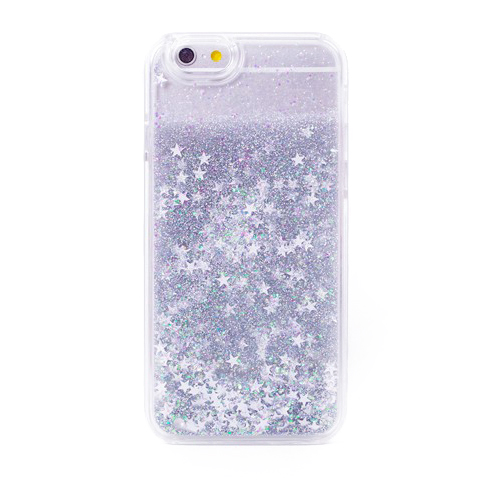 Glitter Stars Liquid Iphone Case 6/6s silver