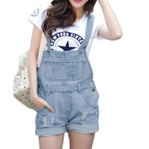 Denim Jumpsuit Overall Light Blue