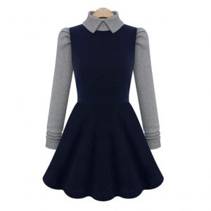 Winter Knitted Long Sleeve Dress