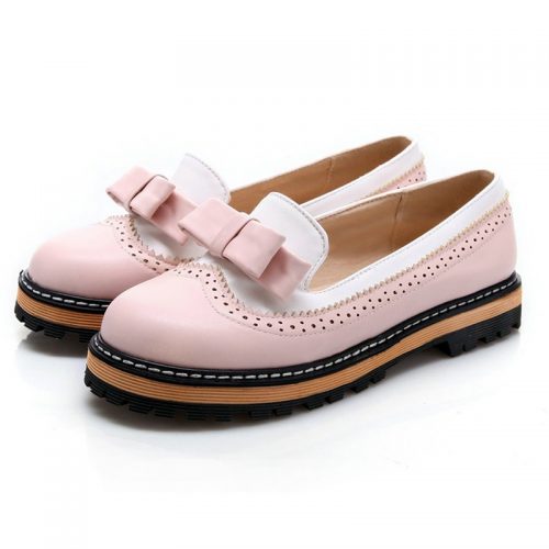Doll Style Round Flats pink