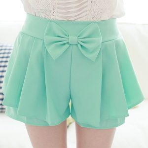 Pleated Bow Shorts - SugarSweet.me