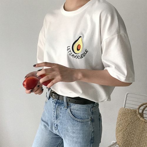 Let's Avocuddle Tee White 2