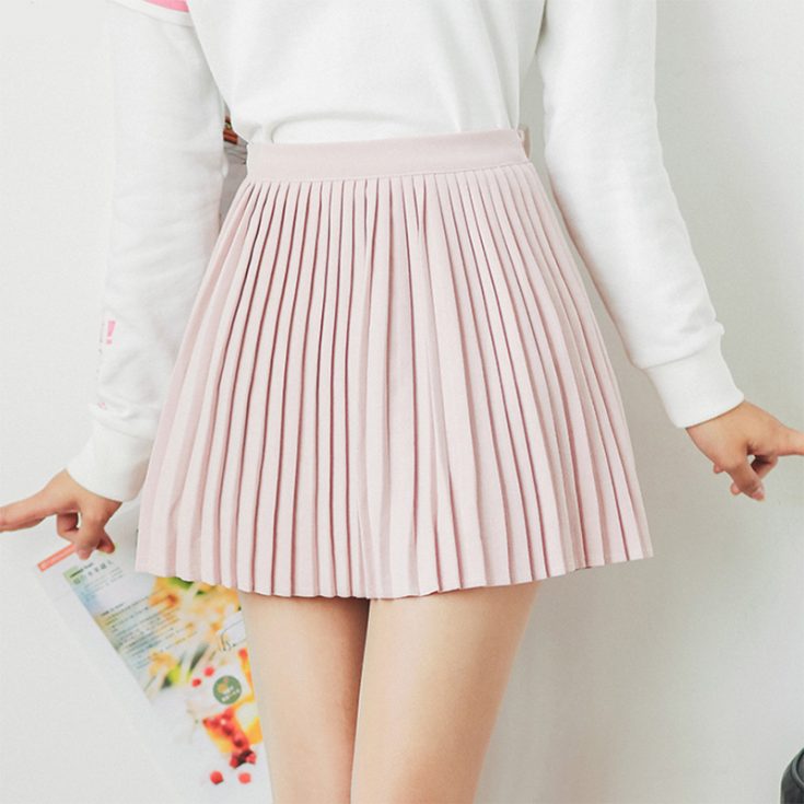 Pink Pleated Skirt Sugarsweetme 3870