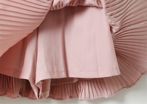 cute pink pleated skirt