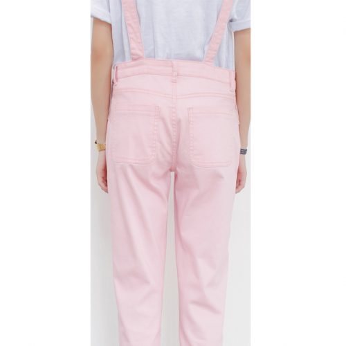 Pink Denim Overall pants