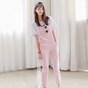 Pink Denim Overall