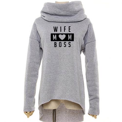 Wife Mom Boss Scarf Sweatshirt