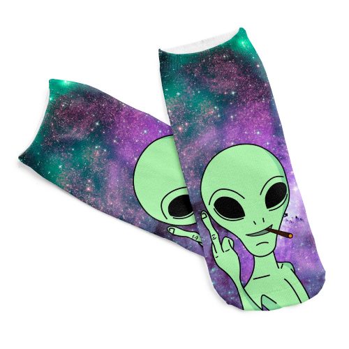 alien fuck you socks