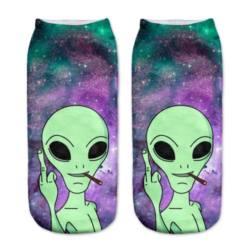 Alien Middlefinger Socks