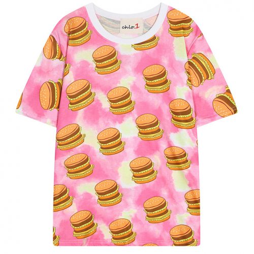 Burger Shirt Color Splash