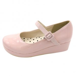 Lola Shoes Pink Glossy Wedges